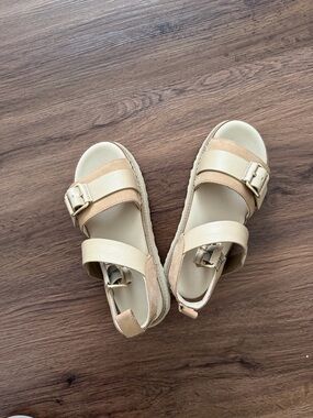 UGG Beige Tan Dual-Strap Espadrille Sandals